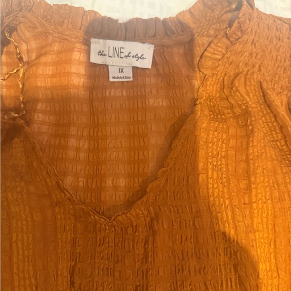 The Line by K V-Neck Blouse in Warm Brown - Picture 4 of 4